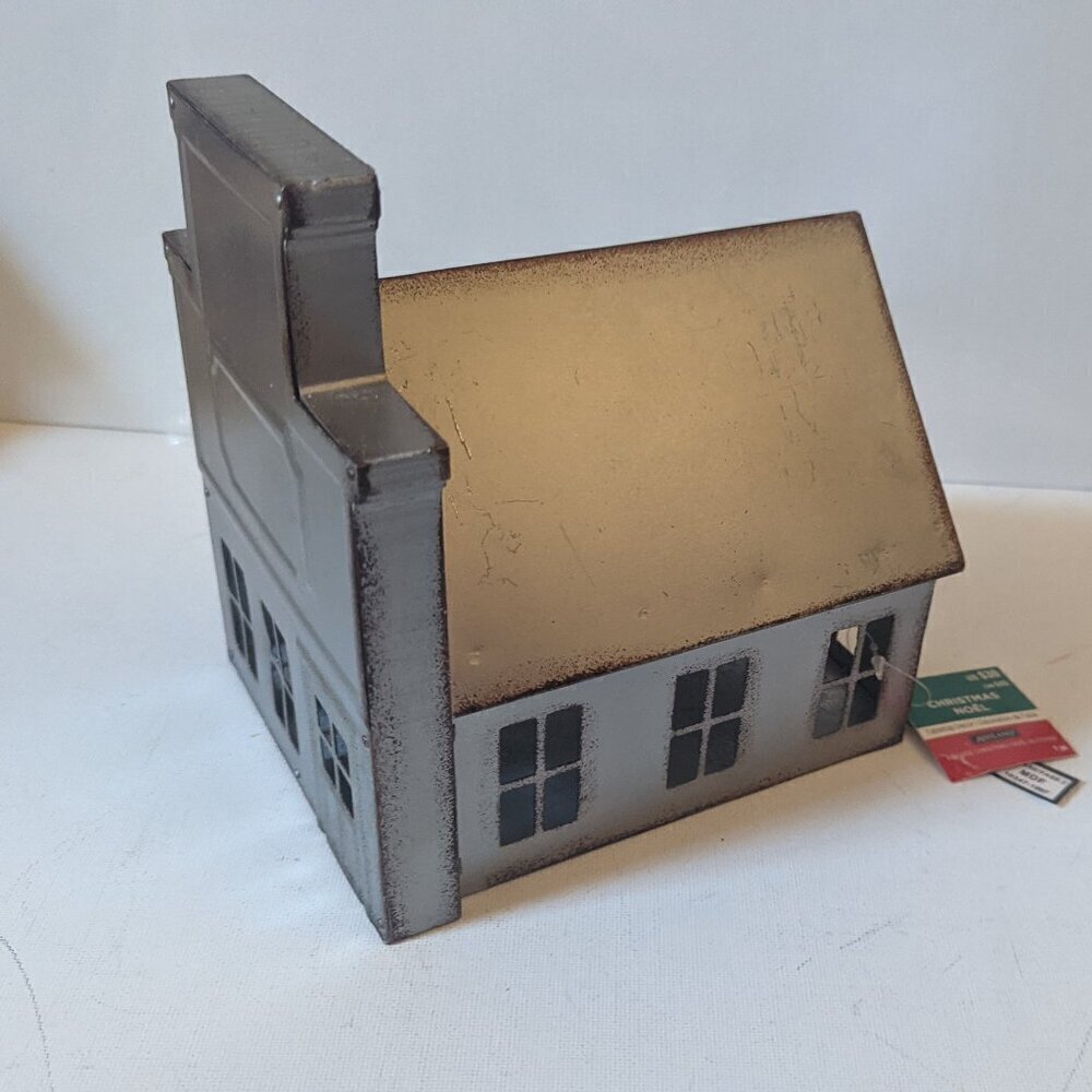 NWT Ashland Rustic Primitive Mini Village Metal House Xmas Holiday Home Decor